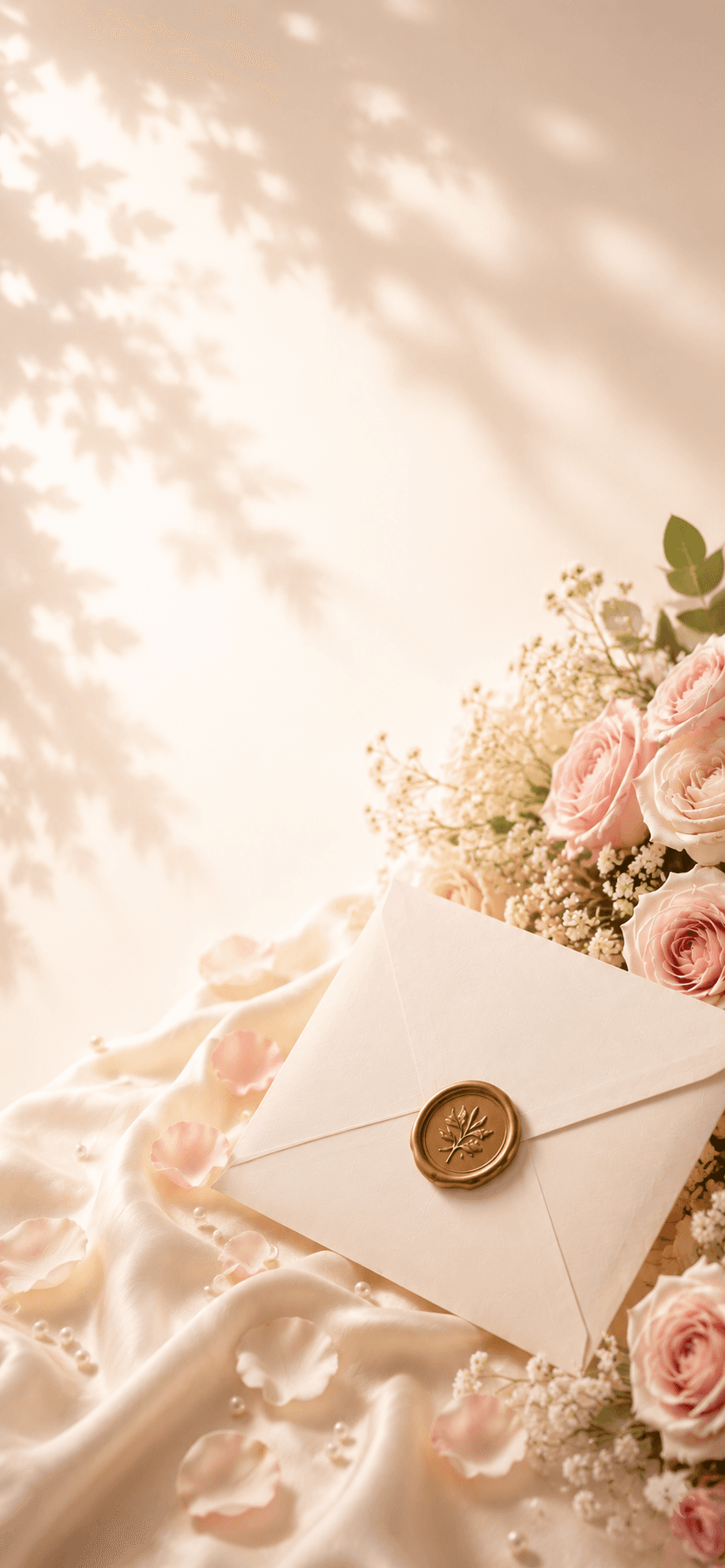 Luxury wedding invitation mobile background